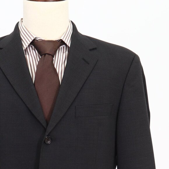 Hugo Boss 40R Gray Striped 3-Button Sport Coat Blazer Jacket V753 - Picture 5 of 11